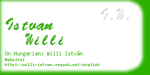 istvan willi business card